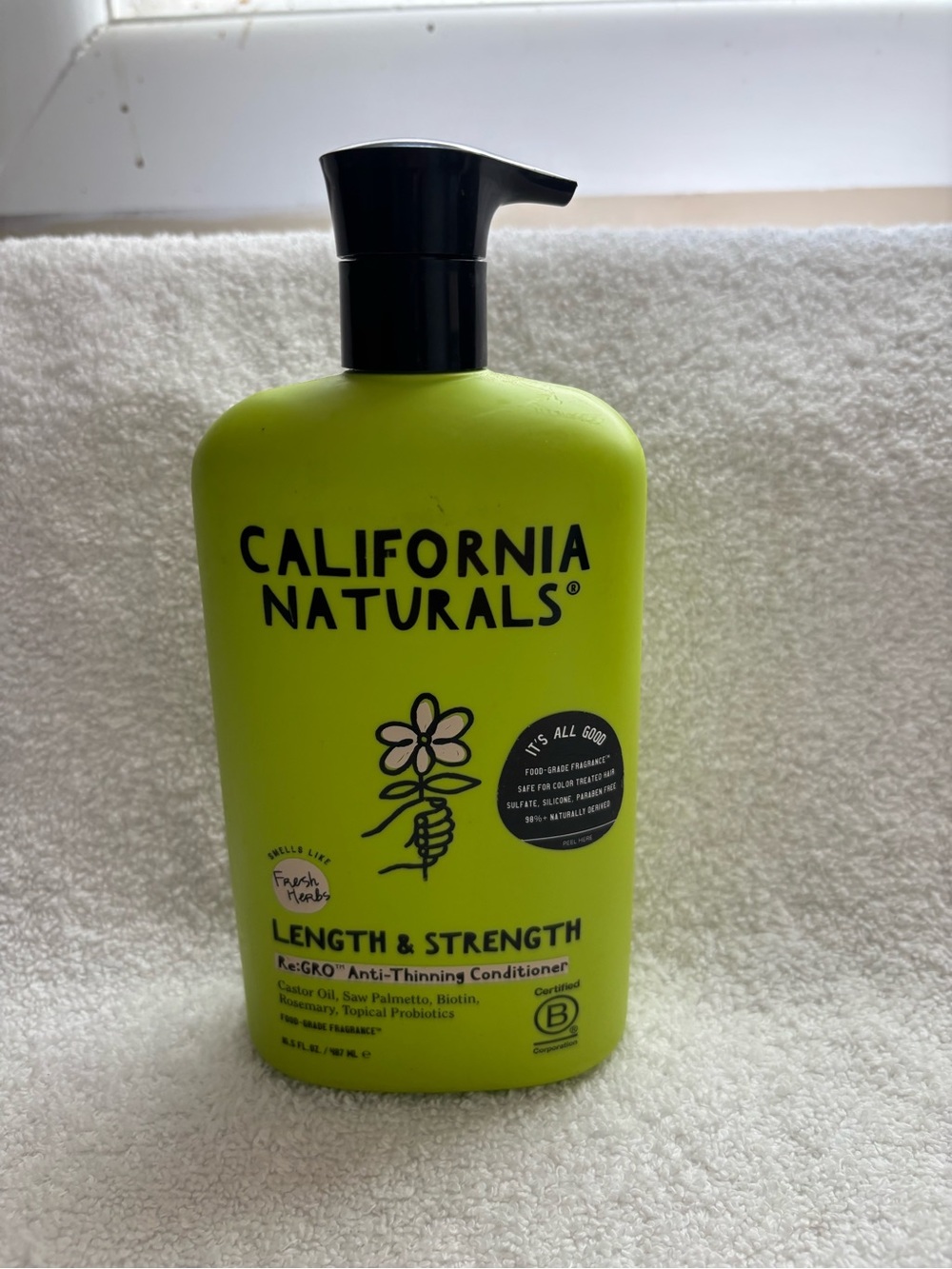 New California naturals length and strength re gro anti thinning hair conditione